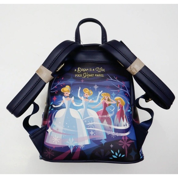 ✅✅ RARE Loungefly Disney Cinderella Coach Castle Mini Backpack Purse NIP Bag - Picture 4 of 12